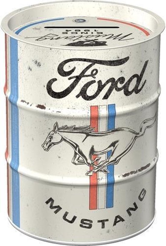 Nostalgic-Art Retro voorraadblik plat, Mercedes-Benz – Logos – Geschenkidee voor autoaccessoires liefhebbers, Blik met deksel, Vintage design, 2,5 l