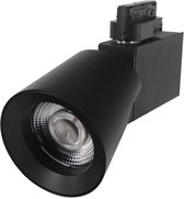 LED Railspot 32W 38 ° COB driefasig ZWART - Warm wit licht