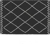 Berber Carpet 120 x 170cm zwarte diamant - Polypropylène PP - Zwart - Zwart - SILUMEN