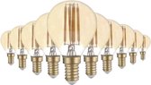 E14 LED filament 4W G45 lamp (10 stuks) - Warm wit licht - Verre - Wit - Pack de 10 - Wit Chaud 2300k - 3500k - SILUMEN