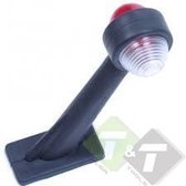Markeringslamp - Schuin - 19 cm - Rood/Wit - 45 Graden - Breedtelamp