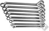 Ringsleutel set, 8 delig, diverse maten, Tactix