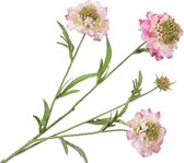 Silk-ka Zijden Bloem-Kunst Bloem Scabiosa Tak Lavendel-Roze Lengte 80 cm