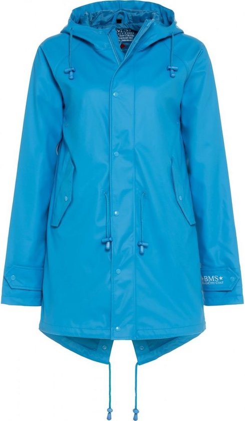 Blauwe dames regenjas / parka HafenCity® van BMS 5XL