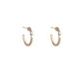 Oorbellen goud klein ring met diamant