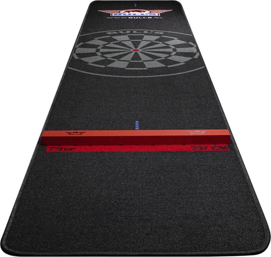 Carpet Dartmat + Oche 300x65cm - Black Stitching - Bulls | bol.com