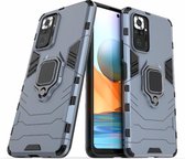 Xiaomi Redmi Note 10 Pro Robuust Kickstand Shockproof Grijs Cover Case Hoesje ABL