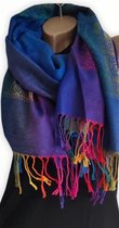 Lange Dames Sjaal - Blauw - Diverse Kleuren - Met Olifant Print - 170 x 70cm