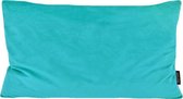 Velvet Aqua Blauw Long Kussenhoes | Fluweel - Polyester | 30 x 50 cm