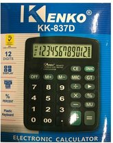 Rekenmachine  Kenko 13x10cm KK837D. Digitaal