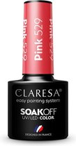 Claresa UV/LED Hybrid Gel Nagellak Roze #529 - 5ml.