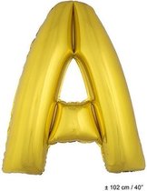 letter ballon  A 16inch, 40 cm goud, kindercrea