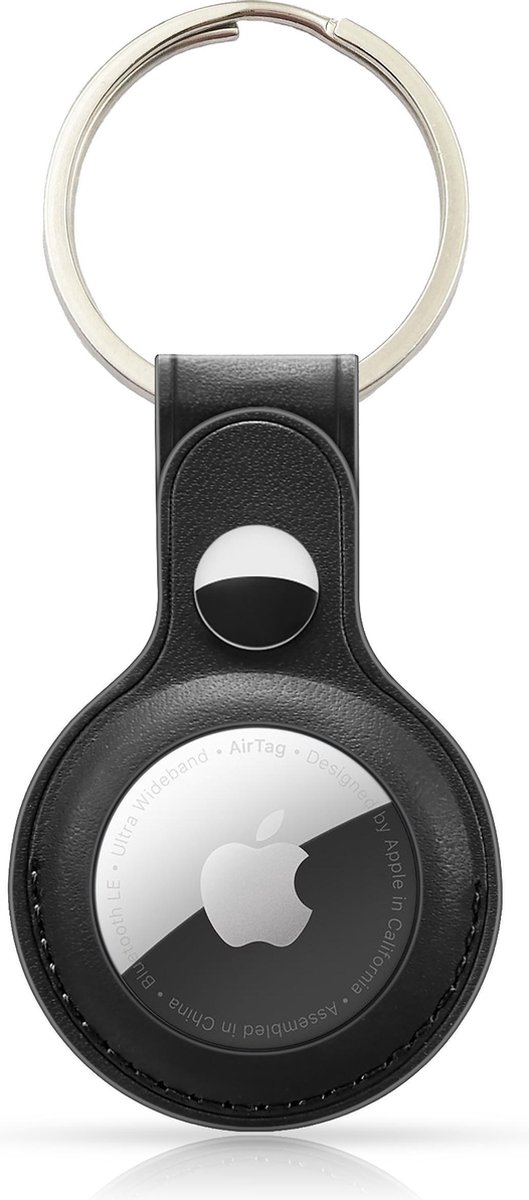 Porte-clés pour AirTag Apple en cuir vegan Noir