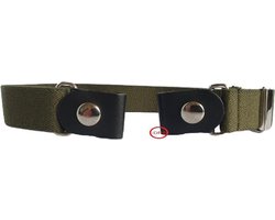 Elastische riem zonder gesp groen van De Riemenspecialist - Van Nederlandse Makelaardij