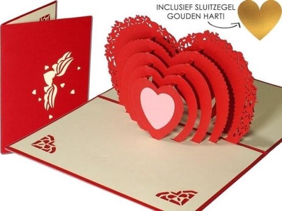 Nouveau modèle de la Saint Valentin pop up en 3D Carte de voeux