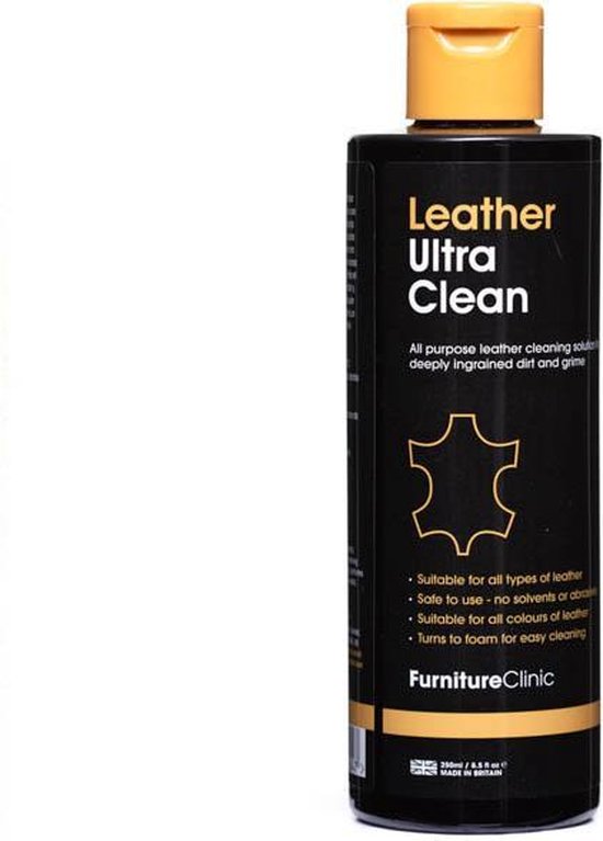 Leer Reiniger 250ml - Effectieve Reiniging van Leer en Lederwaar - Leather Ultra Clean 250 ml - Furniture Clinic