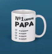 Mok - No 1 liefste PAPA - vaderdag beker - cadeau -kadomok - 300 ml