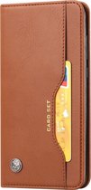 Samsung Galaxy Note20 Hoesje - Mobigear - Card Set Serie - Kunstlederen Bookcase - Bruin - Hoesje Geschikt Voor Samsung Galaxy Note20