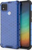 Xiaomi Redmi 9C Hoesje - Mobigear - Honeycomb Serie - Hard Kunststof Backcover - Blauw - Hoesje Geschikt Voor Xiaomi Redmi 9C