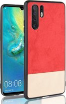 Huawei P30 Pro Hoesje - Mobigear - Two-Tone Serie - Hard Kunststof Backcover - Rood - Hoesje Geschikt Voor Huawei P30 Pro