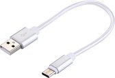 Mobigear Nylon USB-A naar USB-C Kabel 0.2 Meter - Wit