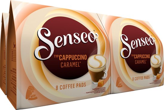 Senseo Cappuccino Caramel Koffiepads - 2/9 Intensiteit - 4 x 8 pads