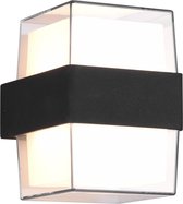 LED Tuinverlichting - Wandlamp Buitenlamp - Trinon Mollo Up and Down - 4W - Warm Wit 3000K - 1-lichts - Rond - Mat Antraciet - Aluminium