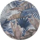 Vloerkleed Palm Blue Rond ø160 cm