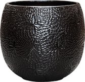 Pot Marly Black ronde zwarte bloempot voor binnen en buiten 54x48 cm