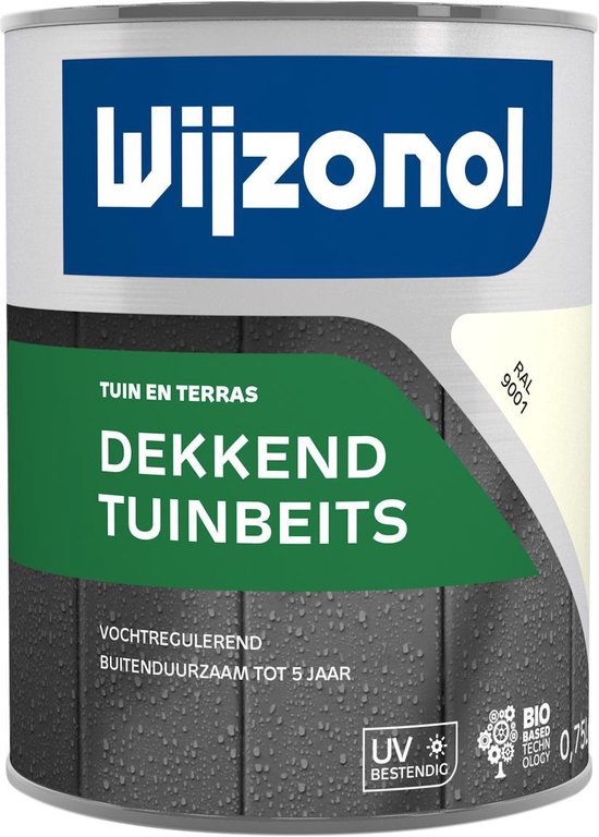 Wijzonol Dekkend Tuinbeits - 0,75 liter - RAL 9001