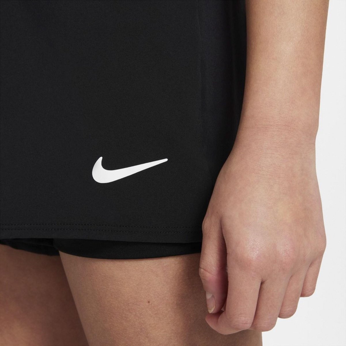 Nike Court Victory Sportbroek - Maat 134 - Meisjes - zwart - wit | bol.com