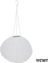 WDMT™ Solar lampion | 28 x 28 x 58 cm | Sfeervolle tuin verlichting inclusief ophang koord | Wit