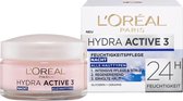 L'Oréal HYDRA ACTIVE 3 NACHT 24H Intensieve Moisturizer, 50 ml.