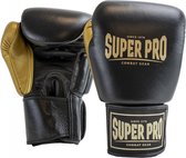 Gants de boxe Super Pro Leather (Thai) Enforcer Zwart/ Or 10oz