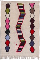 Traditioneel Azilal vloerkleed - 175 x 130 cm - handgeweven kunstwerk - Kleurrijk en uniek - 100% wol, hoogpolig tapijt
