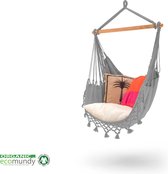 Bol.com ECOMUNDY® - Luxe Hangstoel met franjes - dubbeldik hand geweven - BIO katoen - GOTS - 2 persoons - max 150 kg aanbieding