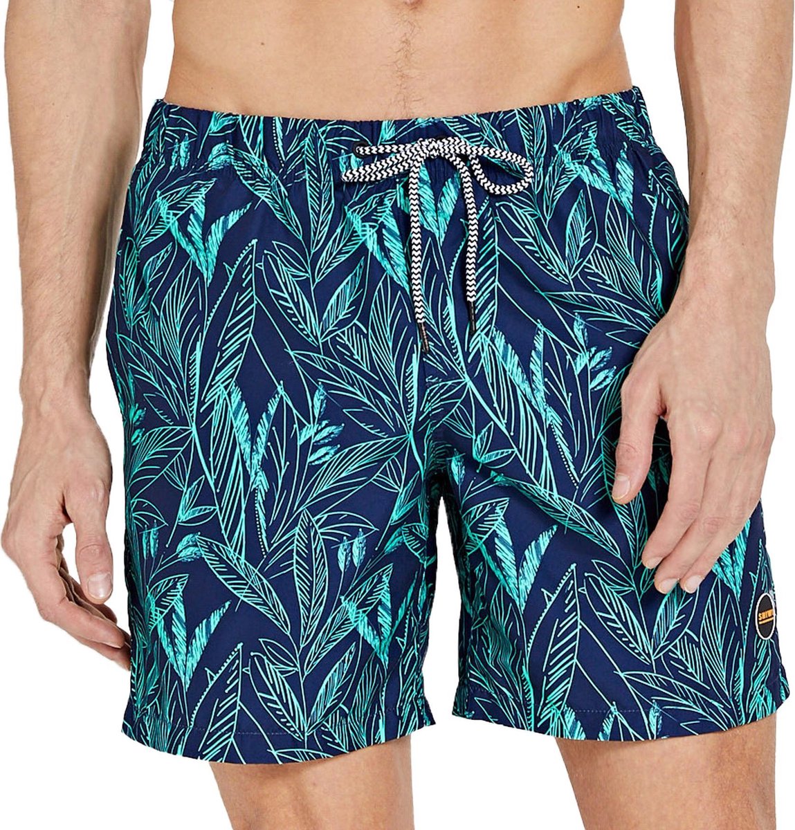 Shiwi Scratched Leaves  Zwembroek - Mannen - navy - blauw - SHIWI