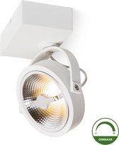 Opbouw spot dimbaar | Enkel | AR111 | Wit - Incl. LED lamp - Dim to Warm