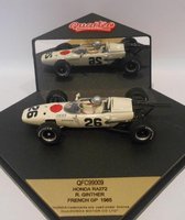 Honda RA272 R. Ginther French GP 1965 (Wit) (10 cm) 1/43 Quartzo  - Modelauto - Schaalmodel - Model auto - Miniatuurautos - Miniatuur auto - Max Verstappen - Race auto wagen