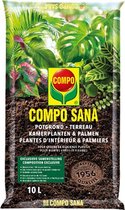 COMPO SANA Potgrond Kamerplanten & Palmen - inclusief meststof met 100 dagen werking - voor alle groene en bloeiende kamerplanten - verzekert een harmonieuze groei en gezonde bladeren - zak 10L