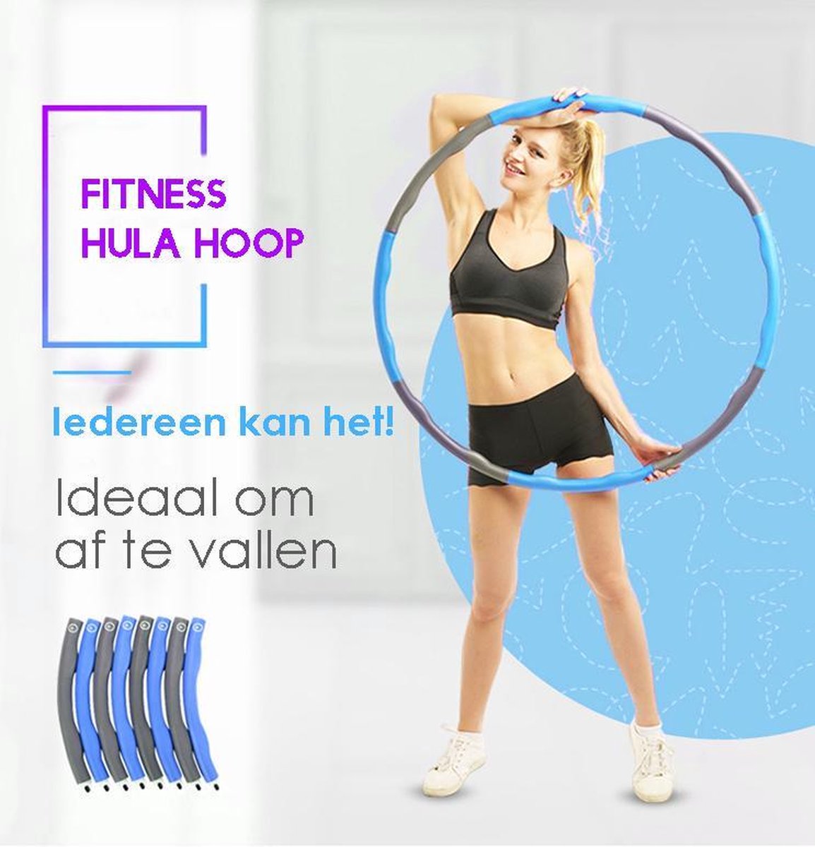 Cerceau De Fitness Hula Hoop Pour Adultes Avec Poids - Réglable, Pliable, Parfait Pour Perdre Du Poids à La Maison - 4
