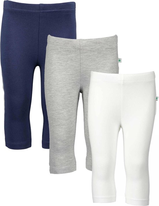 Blue Seven BIO BASIC CAPRI Legging 3 Pack Blauw, Wit, Grijs - Taille 128