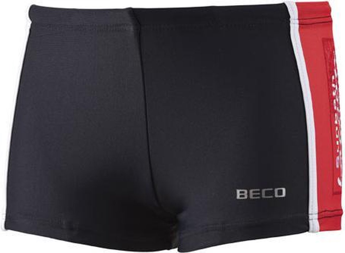Beco Zwemboxer Jongens Polyamide/elastaan Zwart/rood Maat 164