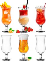 Cocktailglazen | 400 ML | 6 Stuks | Geperst Glas | Transparant | Magnetronbestendig | Vaatwasmachinebestendig