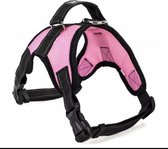 Tailplug Honden Zachte Verstelbare Harnas Reflecterende Hond BorstbandNeck M (49-56) cm Roze.