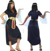 Egypte Kostuum | Egyptische Koningin Nefertiti Zwart | Vrouw | Maat 42-44 | Carnaval kostuum | Verkleedkleding
