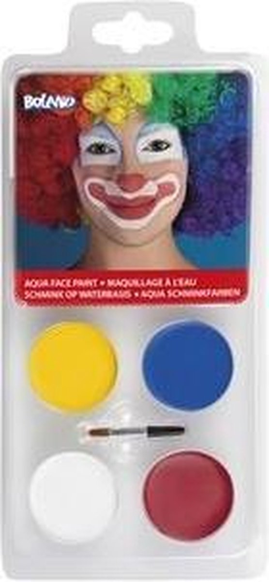 Boland - Palet schmink Clown - - Schmink palet - Carnaval, Themafeest, Halloween, Kinderfeestje - Clown - Circus — afbeelding 6