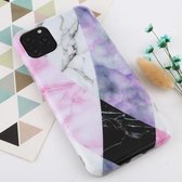 Voor iPhone 11 Pro Max Marble Pattern TPU Protecitve Case (zwarte textuur)