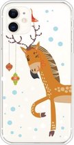 Voor iPhone 11 Trendy schattig kerstpatroon Case Clear TPU Cover Phone Cases (Stag Deer)