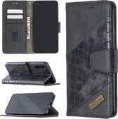 Voor Samsung Galaxy A50 Bijpassende kleur Krokodiltextuur Horizontale flip PU lederen tas met portemonnee & houder & kaartsleuven (zwart)
